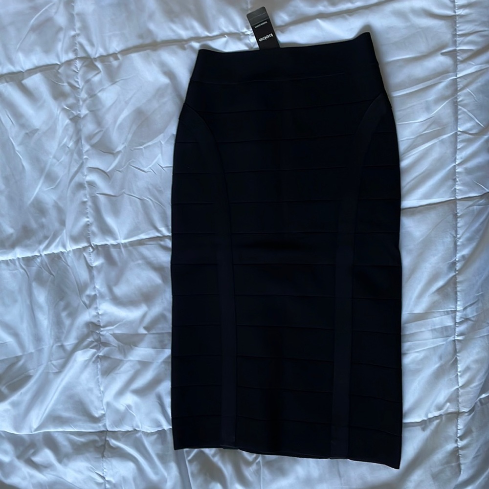 Black midi skirt, bebe